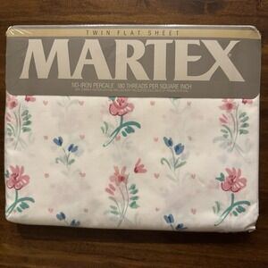 Martex Twin Flat Sheet Vintage Garden Provencal II